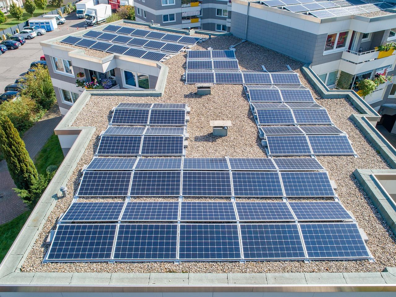 Photovoltaikanlage auf einem Flachdach